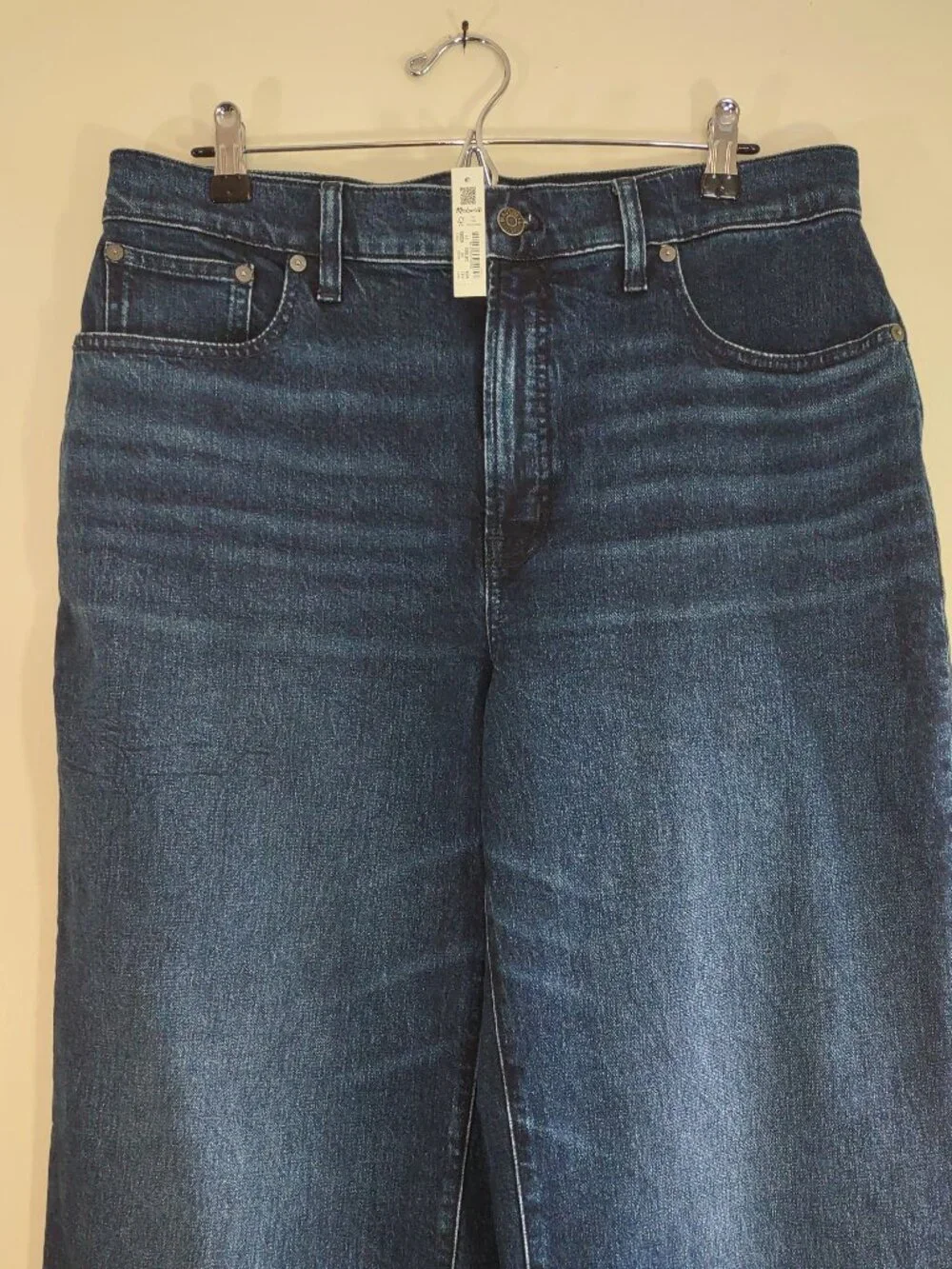 NWT Madewell The Perfect Vintage Jean Wide-Leg Medium-Dark Wash Size 31 - Picture 9 of 10